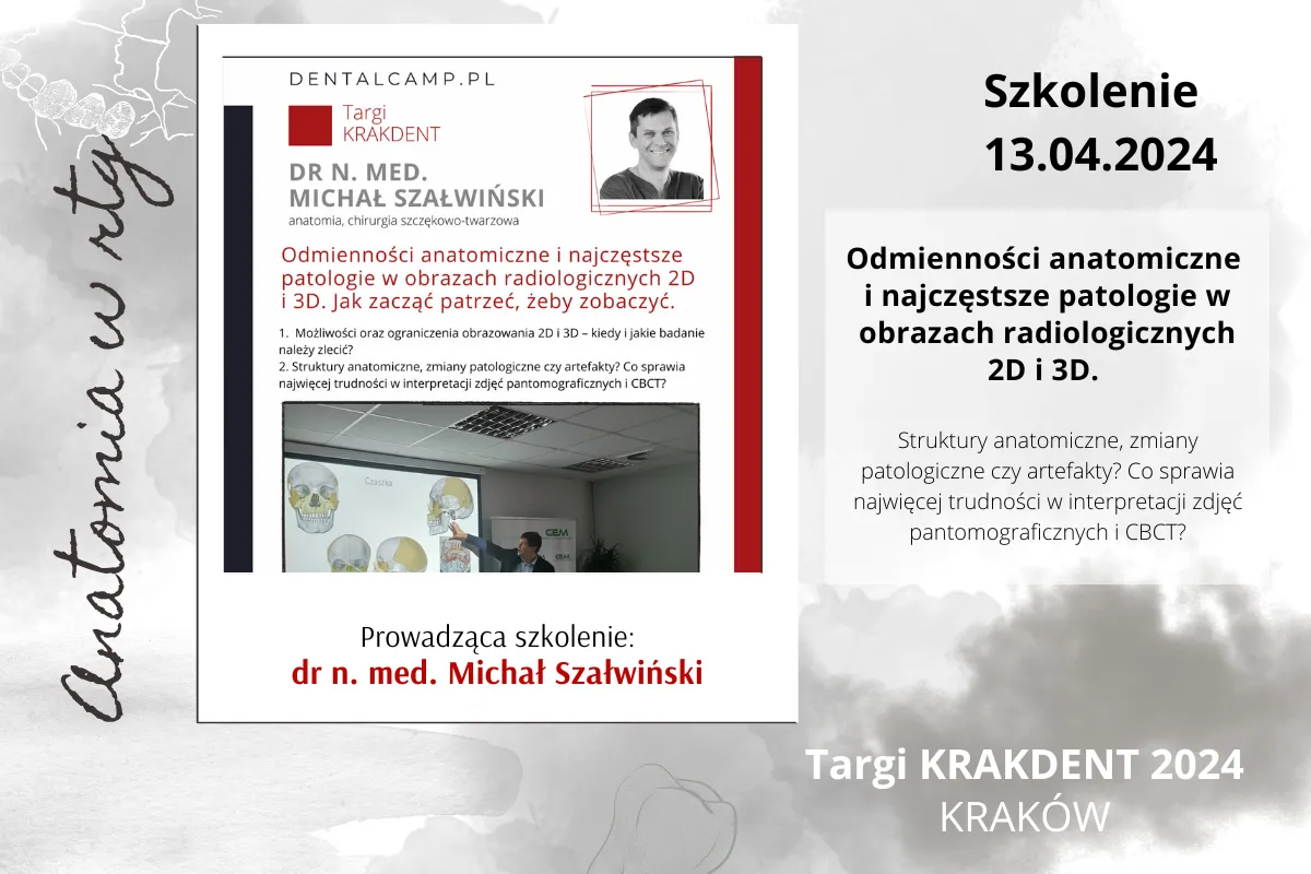 Odmienności anatomiczne i najczęstsze patologie w obrazach radiologicznych 2D i 3D. Jak zacząć patrzeć, żeby zobaczyć.